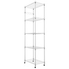 Homdox 5 Tier Steel Wire Shelving Unit On 23 23 13 78 72 05 Inch Silver