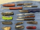 Junk Drawer Knife Lot      40      Mixed Fixed Blades   Pocket Knives  free Shipping