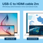 Mmobiel Usb-c To Hdmi Cable 6 Ft - 4k 30hz Thunderbolt 3 To Hdmi Adapter