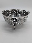 Chinese Export Silver Pierced Dragon Bowl  Wc Maker Mark  Circa 1890