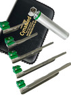 New Premium Grade Fiber Optic Miller Laryngoscope Set  led Light  White Set Of 6
