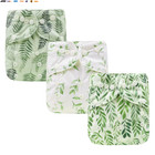 3pcs Set 3-15kg Adjustable Reusable Washable Baby Diaper Suede Inner Absorbent P