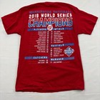Washington Nationals 2019 World Series Champions Shirt M Red Fruit Of The Loom
