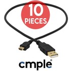 Mini Usb Cable 1 5 Feet Usb Mini A To B Cord Data Sync Charge Gps Pos 10 Pack