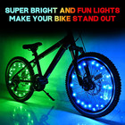 2 Tire Pack Led Bike Wheel Lights Ultra Bright Waterproof Bicycle Spoke Lights C