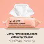 Honest Beauty Cleansing Makeup Remover Facial Wipes Fragrance-free 30ct