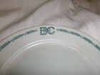 Vintage Bc Rr  railroad  Train Dinner Plate  L  k  