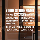 Custom Office Open Hour Decal Vinyl Sticker Store Shop Window Door Sign Decals