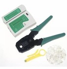 Cable Tester  crimp Crimper  100 Rj45 Cat5 Cat5e Connector Plug Network Tool Kit