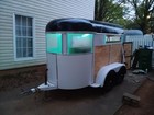 Vintage Classic Black And White Tuxido Style Concession Trailer 