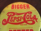 1940 s Bigger-better Pepsi  Cola Double Dot Original Soda Pop Button Pin