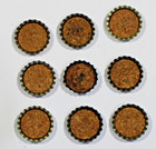 Vintage Lot Of 9 Different Un-used Soda   Beer Cork Lined Bottle Caps   Lot  4