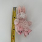 Russ Pink Rabbit Plush  Wearing Bunny Slippers 4  Stuffed Animal