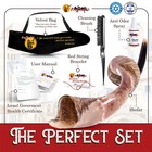 Half Polished Kosher Kudu Shofar Set From Israel With Bag Certificate