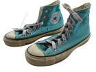 Vintage Usa Made Converse All Star Chuck Taylor Hi Top Teal Blue 5 Canvas B-ball