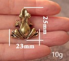 Brass Frog Animal Statue Small Sculpture Tabletop Figurine Home Decor Gifts