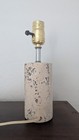 Vintage Travertine Lamp Italy Mid Century Modern Raymor Mannelli Era 1960 s