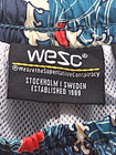 Wezc Men s Lined Swim Trunks Shorts Size L Pull-on Draw Cord Pockets Art Print