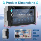 7  2din Car Radio Stereo Cd Dvd Player Bluetooth Touchscreen Aux Usb Mp5   Cam
