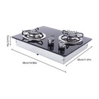 For Boat Caravan Rv Camper Lpg Gas Stove Hob 2 Burner Tempered Glass Cooktop Usa