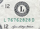  error-over Inked Upper Right Serial Number   1 Series 2021 Federal Reserve Note