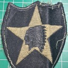 Vintage Us Army 2nd Infantry Division Indian Head Embroidered Military Patch