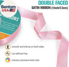 Double Faced Satin Ribbon Pink 1  X 35 Yards Polyester Solid Fabric Ribbons Roll