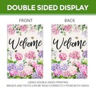 Welcome Spring Summer Garden Flag 12x18 Inch Double Sided Colorful Floral 