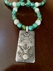 Handcrafted Spiritual Sterling Silver Turquoise Native American Wolf Necklace