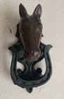 Vintage Door Knocker Horseshoe  Cast Iron Horse Door Knocker