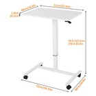 Rolling Laptop Desk Adjustable Notebook Computer Stand Bed Sofa Table Food Tray