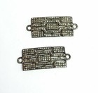 Pave Diamond Bracelet Connector 925 Silver Handmade Jewelry Connector Findings 