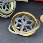  2  Vintage Gyroscope Metal Spinning Top Collectible Toy W Box No Lid