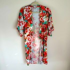 Vintage Japanese Floral Kimono Robe   Size 40   Made In Japan