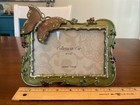 Collette Et Cie 6   x4    Genuin Crystal Butterfly Picture Frame Green Jeweled 