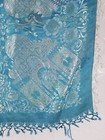 Vintage Gorgeous Wwll Taj Mahal Silk Satin Piano Shawl 1940s Scarf 80x79cm