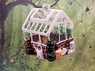 Blown Glass Greenhouse Garden Flowers Christmas Ornament New Nwt