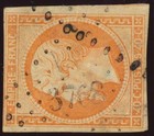 Franc Used In Palestine Israel 1853 Imperforate Napoleon  3768   Jaffa  Postmark