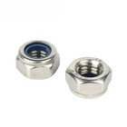 304 Stainless Steel Nylon Lock Nuts Din985 Hex Nyloc Nuts M2-m20 Metric