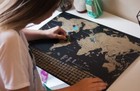 Scratch Off World Map Poster With Us States And Country Flags Gift For Travelers