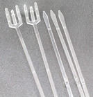 100pcs Plastic Floral Picks Transparent Fork Shape Head Card Holders Of Gift Car