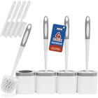 Toilet Brush  4 Pack Toilet Brush And Holder Set Bathroom Accessories 