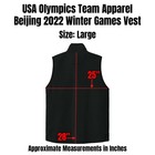 Usa Olympics Team Apparel Beijing 2022 Winter Games Softshell Vest Black Large