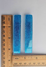 Handcrafted Turquoise Fused Small Dichroic Glass Genuine French Hair Barrettes
