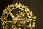 8 2  old Tibet Buddhism Bronze Gilt 6 Arms Mahakala Wrathful Deity Buddha Statue