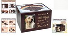 Large Wooden Pet Memorial Urn   Photo Box For Dog   Cat Ashes