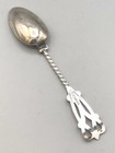 Antique Sterling Silver Teaspoon 5 5   Hand Made Pierced Handle