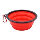 Collapsible Silicone Dog Bowl 2 In 1 Portable Pet Food Water Feeder With