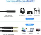 Headphone Splitter For Computer  3 5mm Female To 2 Dual Male 