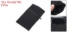 2pcs Wrist Pouch Wrist Wallet Sports Wristband Wallet With Zipper Black